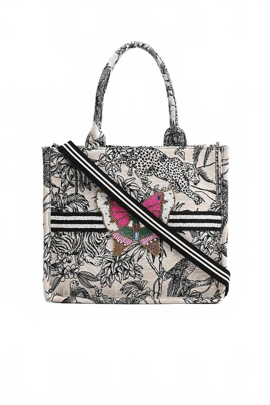 NEW AMERICA & BEYOND women's forbidden tote bag in black
